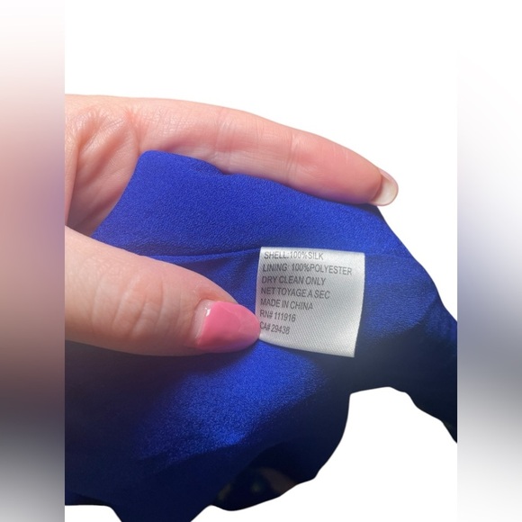 Yumi Kim Blue Floral Soho Mixer Wrap Dress | 100% Silk | Size Small - Picture 6 of 7